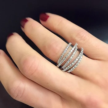 Huitan Fashion, пръстен на пръста с кубическим цирконием за жени, универсален дизайн, дамски пръстени, вечерни, ежедневни облекла, 2022, модерна тенденция на бижута