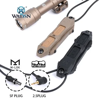 WADSN Разширено Дистанционно двойна превключвател на налягане за DBAL A2 PEQ15 NGAL Laser/Surefir M300 M600 Тактически Фенер Бутон Weponlight