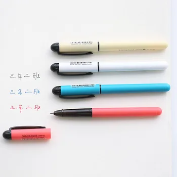 1 бр. пластмасова обвивка 0,5 мм химикалка химикалка с различни мастило прибиращ течна гел писалка за офиса, канцеларски материали, ученически пособия