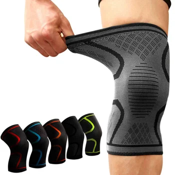 1 чифт еластични мрежести наколенников защитно облекло за фитнес и спортен наколенник за подкрепа на капачката на коляното за баскетбол волейбол