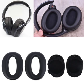 1 Чифт Сменяеми Кожени Подложки за Ушите от пяна с ефект на Памет, Калъф за слушалки sony MDR-1000X MDR 1000X WH-1000XM2, Калъф за слушалки