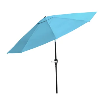 10-крак чадър за вътрешен двор с автоматичен наклон, 120,00x12,00x98,00 инча