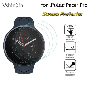 100 бр. защитно фолио за екран за смарт часовници Polar Pacer Pro от закалено стъкло, устойчиво на надраскване защитно фолио