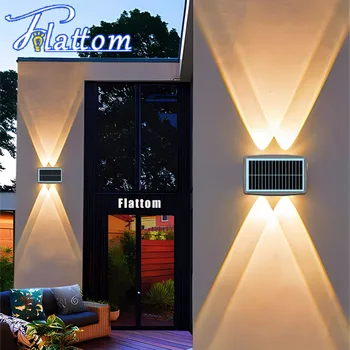 -11% висока пропускливост на слънчева led външни стенни свещника, водоустойчива лампа за декор на градина, стенни лампи за балкона, вътрешен двор, външна слънчева лампа