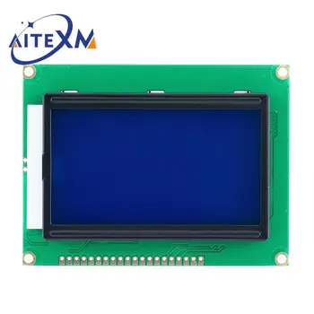 128 * 64 точки LCD модул 5 В син екран 12864 LCD дисплей с подсветка ST7920 Паралелен порт LCD12864