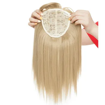 14-инчови директни синтетични руса коса с бретон за жени, цели удължаване на косата, высокотемпературное влакна
