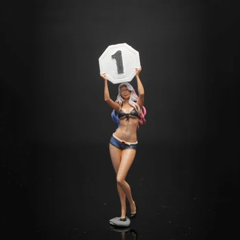 1бр Мащаб 1:43 Секси състезателна момиче Фигурка на Модела на Сцената Дисплей Аксесоари за Кукла от смола Играчка