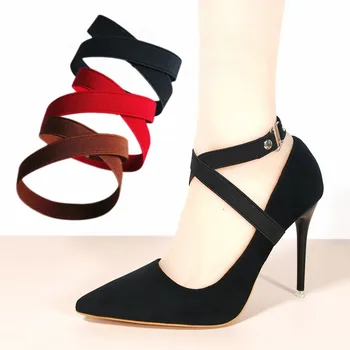 2 бр. Универсален комплект с високи токчета, чрез шнурове, удерживающая свободни дамски ластични шнурове, Модни дамски лейси обувки, аксесоари за обувки