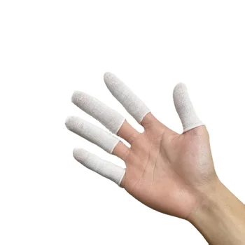 20 бр. трайни латекс накладки за пръстите Натурален антистатични калъф за пръстите за работна красота ноктите презервативи за пръсти охрана на труда