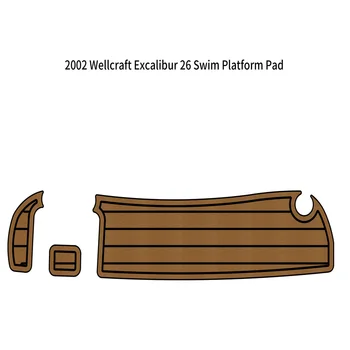 2002 Wellcraft Excalibur 26 Лодка за гмуркане на платформа от ЕВА, изкуствена пяна, паркет от тиково дърво