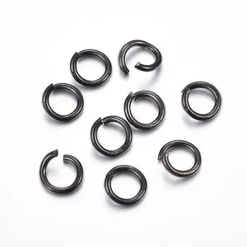 200шт Отворени преходни пръстени от неръждаема стомана 5 мм, 6 мм, разрязващи пръстени от оръжеен метал, бижута и компоненти