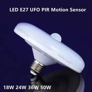 2022 LED E27 PIR Датчик за Движение Таван осветление PIR Датчик за Нощно Осветление, Стенни Лампи AC220V 18 W 24 W 36 W 50 W за Домашна Стълби Коридор