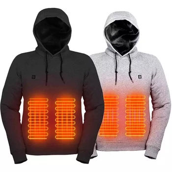 2022, улични пуловери с електрически USB-топъл, блузи, мъжки зимни топли дрехи, отопляем басейн, яке с подгряване, спортно облекло