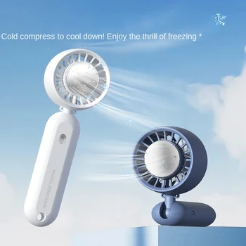 2023 Акумулаторна батерия за преносим вентилатор Турбо Мини електрически вентилатор Охлаждащ маса Тиха зареждане на USB ръчно фен без остриета Въздушен охладител дома