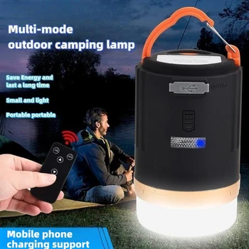 2023 кемпинговая лампа светодиодна многофункционална кемпинговая лампа с дистанционно управление, градинска водоустойчив полилей за палатки със силно осветление