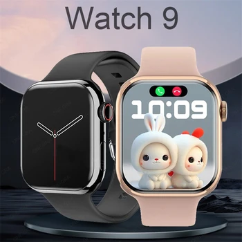 2023 Смарт часовници Watch 9 за мъже Температурата на тялото БТ предизвикателство NFC винаги на дисплея Фитнес-женски умен часовник серия 8 за Apple и Android