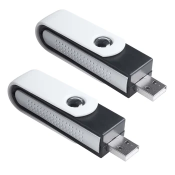 2X USB Йонна Кислороден бар Освежители за въздух Йонизатор за Пречистване на лаптоп Черен + бял