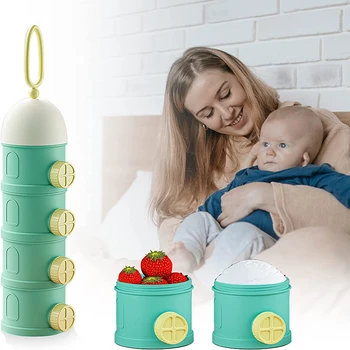 3/4 слой за съхранение на детски млечни смеси за бебета и малки деца, преносим кутия за сухо мляко, контейнер за ядене, кутия за закуски за съхранение на бебешка храна