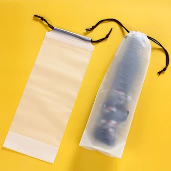 3 бр., матиран прозрачен пластмасов пакет, чанта за съхранение чадъри, многократно преносим калъф за съхранение чадъри на съвсем малък, организация за домашно съхранение