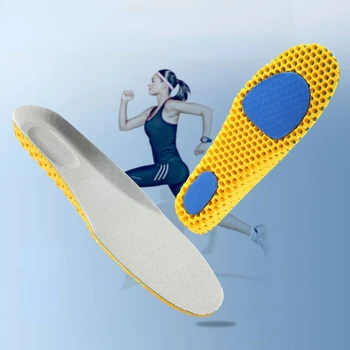 3D Мобилни Стелки Ортопедични Пяна с Памет ефект Спортна Поддържаща Поставяне на Стелка за Грижа За Краката Женски Мъжки Меки Дишащи Стелки За Бягане