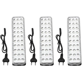 3X led фенерче за аварийно осветление Mini 30 LED, 2 режима, акумулаторна лампа за аварийно осветление за дома, лагери, улица
