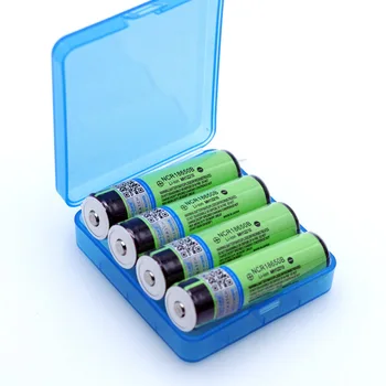 4 бр., защитени от температурен шок 18650 NCR18650B, 3400 mah, литиево-йонна акумулаторна батерия с печатна платка 3,7 В + кутия за съхранение