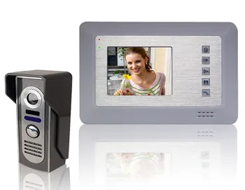 4-инчов LCD дисплей, видео домофон, супертонкий външен домофонна система, видео домофон хендсфри
