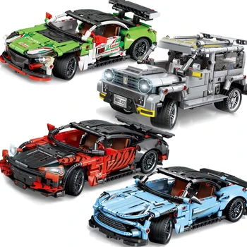 415 бр. + Техническа модел на състезателен автомобил Kervit в стил киберпънк, строителни блокове, суперавтомобил, монтаж на колата, тухли, играчки за деца, момчета