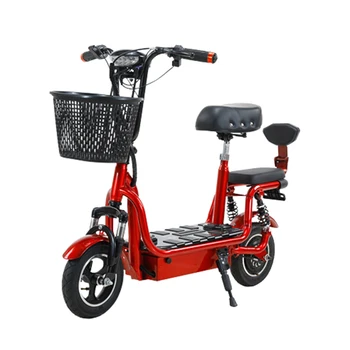 48v350w Електрически мотоциклет, малък мобилен скутер, удобно седло, устойчива на плъзгане износостойкая гума, амортизирующая вилката