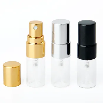5 бр 2 мл Прозрачни стъклени флакони за парфюми, празна бутилка-спрей за еднократна употреба, преносим пътен мини-спрей, козметичен контейнер