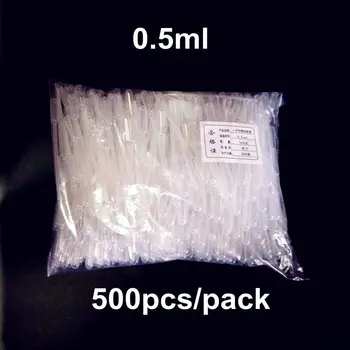 500 бр./лот 0,5 ML Пипета за Еднократна употреба Пластмасови Степен Пастеровские Пипета-Капкомер от Полиетилен 1 МЛ, 2 МЛ 3 МЛ 5 МЛ в наличност