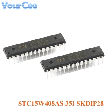 5шт STC15W408AS Микрокомпютър Микроконтролер MCU SMD STC15W408AS-35I-SKDIP28 1T 8051 Однокристальная чип