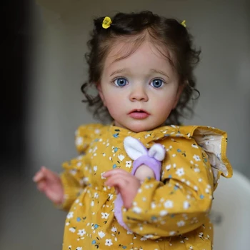 60 СМ Возрожденный Бебе Момиче Миси Реалното 3D Изображение на Кожата преди Няколко Слоя Живопис Видими Вени Високо Качество са подбрани Художествена Кукла