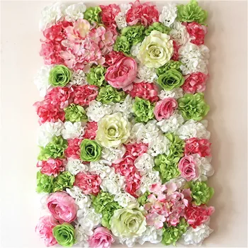 60x40 см Изкуствени цветя стенен фон Сватбен реквизит аксесоари за декорация на стени, Арки копринени цветя Роза, божур Прозореца на студиото