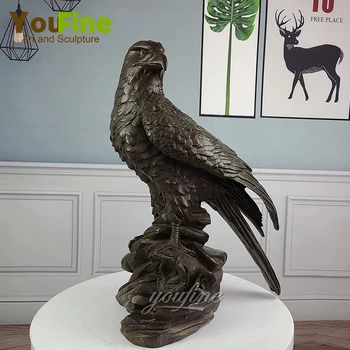 62 см Бронзова статуя на орел, бронзова скулптура на орел към скалата, бронзова отливка, орел, произведение на изкуството за домашен интериор, занаяти, голям орнамент
