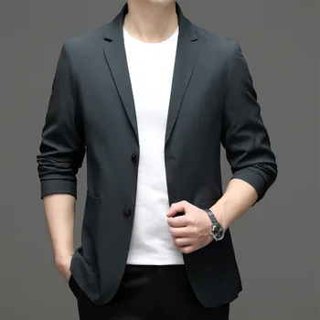 6258-2023 Мъжки костюм през пролетта на нов бизнес професионален мъжки костюм, риза, небрежно корейската версия костюм