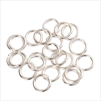 7 мм 800 бр сребро, цветно отворен пръстен за скачане, компоненти сребърен цвят, бижута със собствените си ръце, сребърни пръстени 925 проба, откриващи пръстени