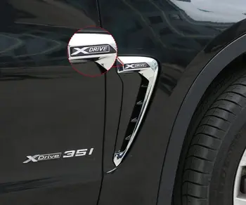 ABS Xdrive Въглеродни Влакна Акульи Хрилете Странично Украса Вентилационна Тампон Върху Броня За BMW X5 F15 X5M F85 2014-2017