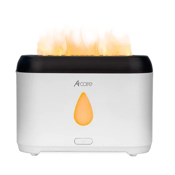 Acare Air Flame Дифузьор, овлажнител, безшумен ароматни дифузер за вашия дом или офис на йога, дифузор етерични масла със защита от автоматично изключване