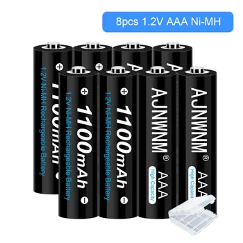 AJNWMN 100% Оригинални 1.2 AAA Акумулаторни Батерии 1100 mah Ni-MH AAA Акумулаторна Батерия за фотоапарат Срещу падане на автомобила