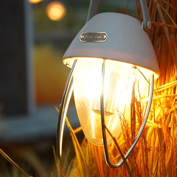 Asafee Нов Ретро открит преносим планински походный лампа Type-C, Акумулаторна батерия, лампа за палатка с потъмняване, с факел