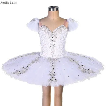 B22123 Лебед бял професионална балетна пакет за възрастни момичета, балетные танцови костюми, рокля пакетче под формата на палачинки, класически опаковки