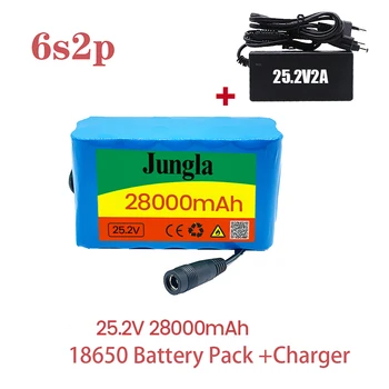 Batterie Lithium-Ion 18650 pour vélo électrique 6S2P 25.2 V 28Ah avec BMS et chargeur inclus