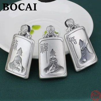 BOCAI S999 Висулки от Сребро за Будизма, Висулки за Жени, Мъже, Новата Мода Сутра на Сърцето, Будистки Амулет, Безплатна Доставка