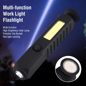 BORUiT Многофункционален led фенерче, 6 режима на осветление, фар USB-C, акумулаторна фенерче с магнит, открит водоустойчив фенер налобный