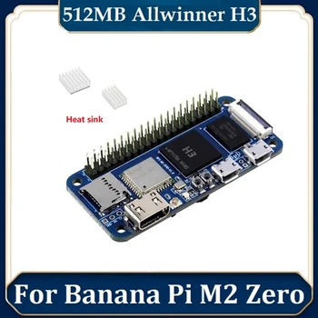 BPI-M2 Zero Allwinner H3 + Четириядрен процесор Cortex-A7 H265/HEVC 1080P 512M DDR3 Компютърна Такса за разработка С 2-кратно радиатор