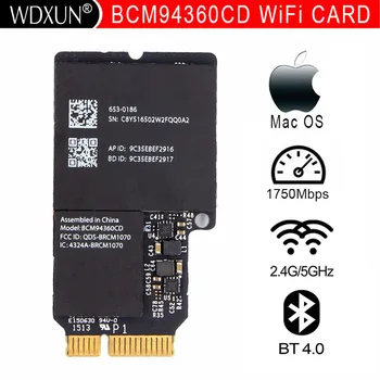 Broadcom WiFi Wlan Bluetooth BT 4.0 за карта BCM94360CD BCM4360CD 802.11 ac A1418 A1419 635-0014