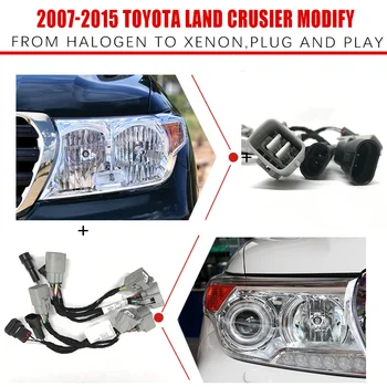 CZMOD Модификация Фарове Актуализация на special окабеляването на Адаптер За Toyota 2007-2015 Land Crusier С халогенни елементи на Ксенонови