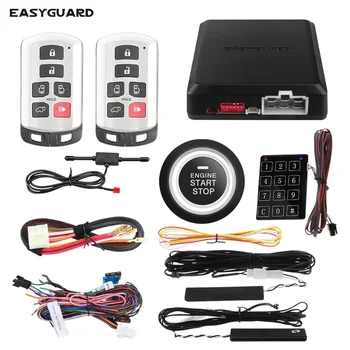 EASYGUARD PKE автомобилна аларма пасивен влизане без ключ дистанционно старт стоп и старт бутон 12 В нов стил на смарт ключ аларма