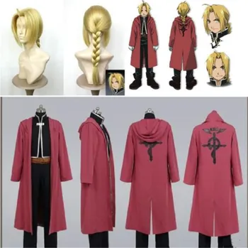 Fullmetal Alchemist Едуард Элрик Костюми за cosplay униформи пълен комплект облекло костюм за Хелоуин за жени, мъже по поръчка